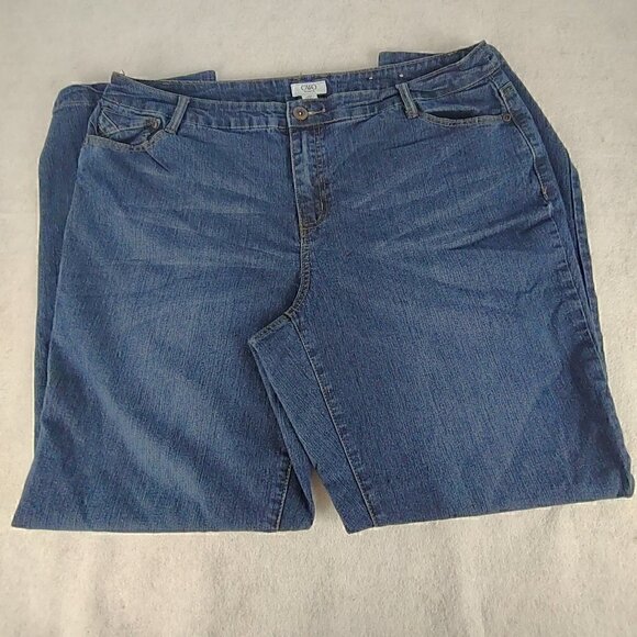 Cato Denim - Cato Women's Medium Rise Classic Straight Leg Denim Blue Jeans Size 18W